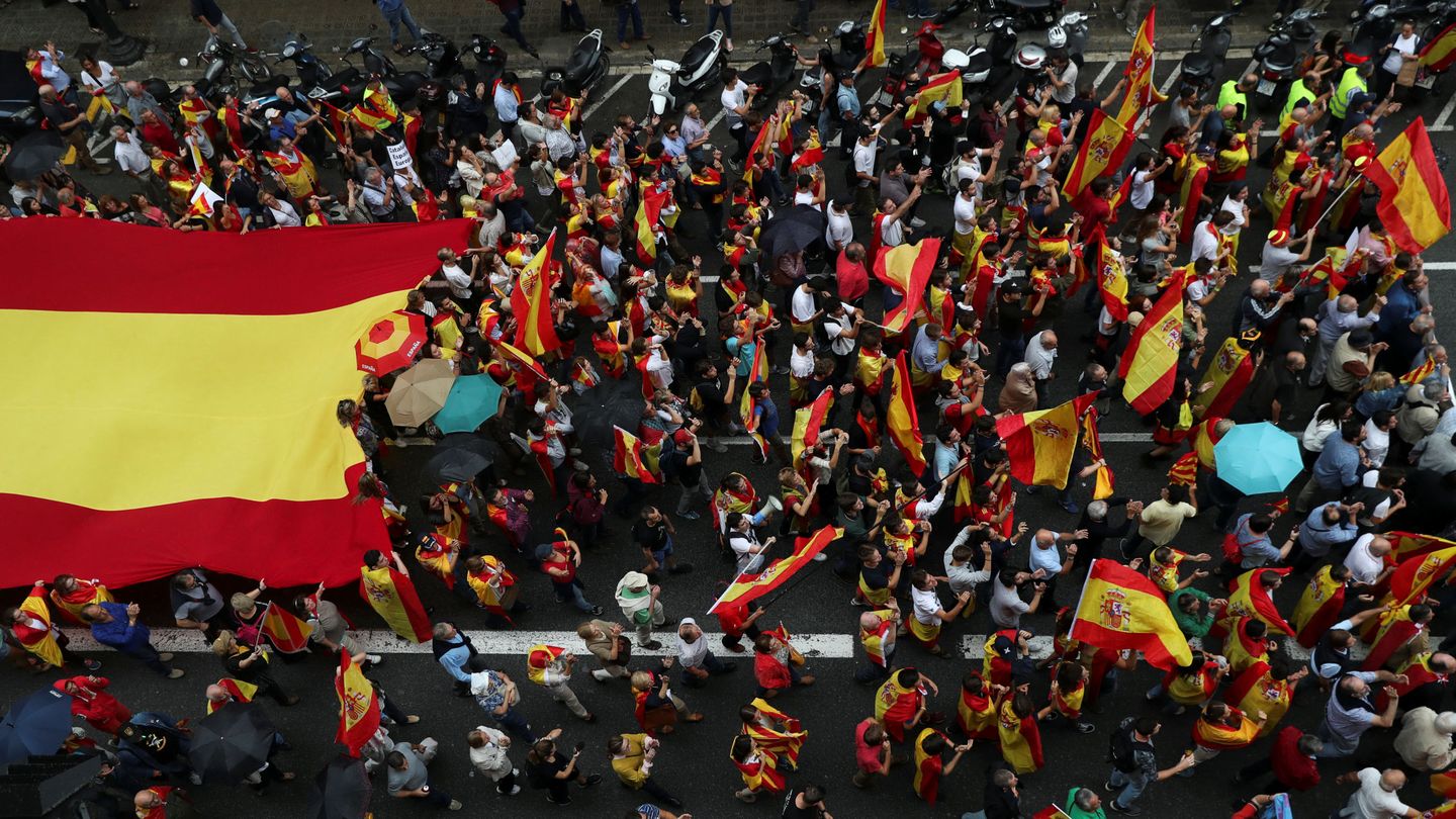 Manifestación a favor de la unidad de España. (Reuters)