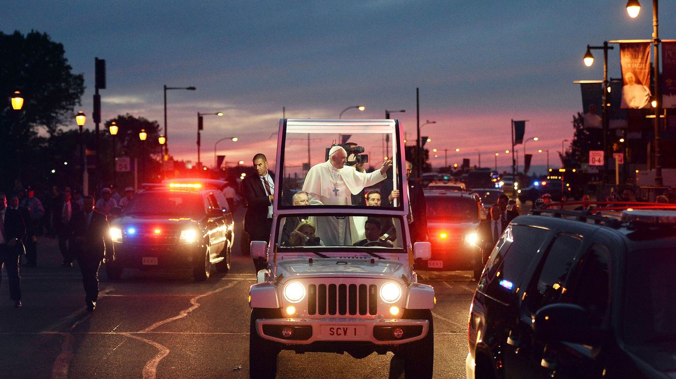 Foto: El papa Francisco a su llegada al Festival de las Familias en Filadelfia (Reuters).