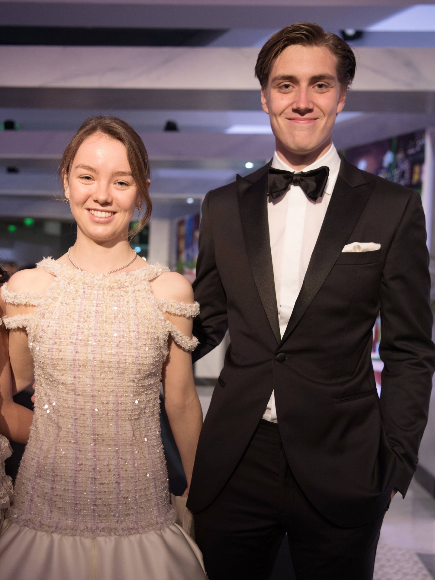 Alexandra y Ben-Sylvester, en el Baile de la Rosa de 2018. (Getty)