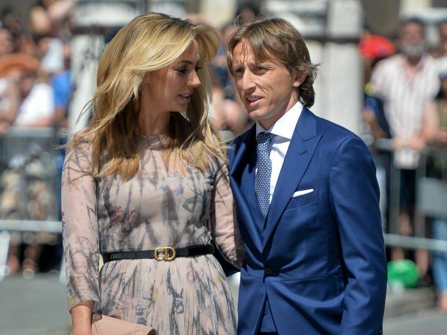 Vanja y Luka Modric, en la boda de Sergio Ramos y Pilar Rubio. (Getty)