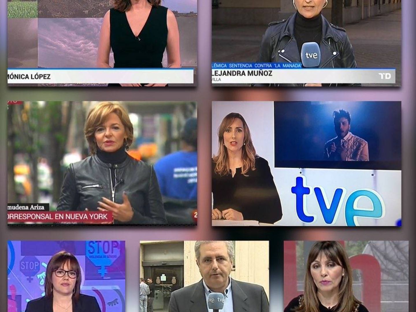 Redactores y presentadores de TVE visten de negro para visibilizar su protesta por el bloqueo en la renovación de la corporación. (Twitter Consejo de Informativos de TVE)