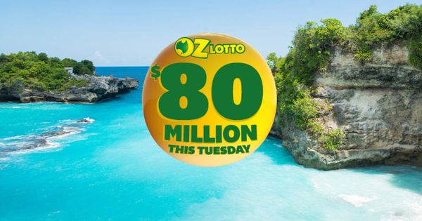 Foto: Así anunciaban el bote de ochenta millones de dólares que había en juego en la lotería australiana (Foto: OZ Lotto)