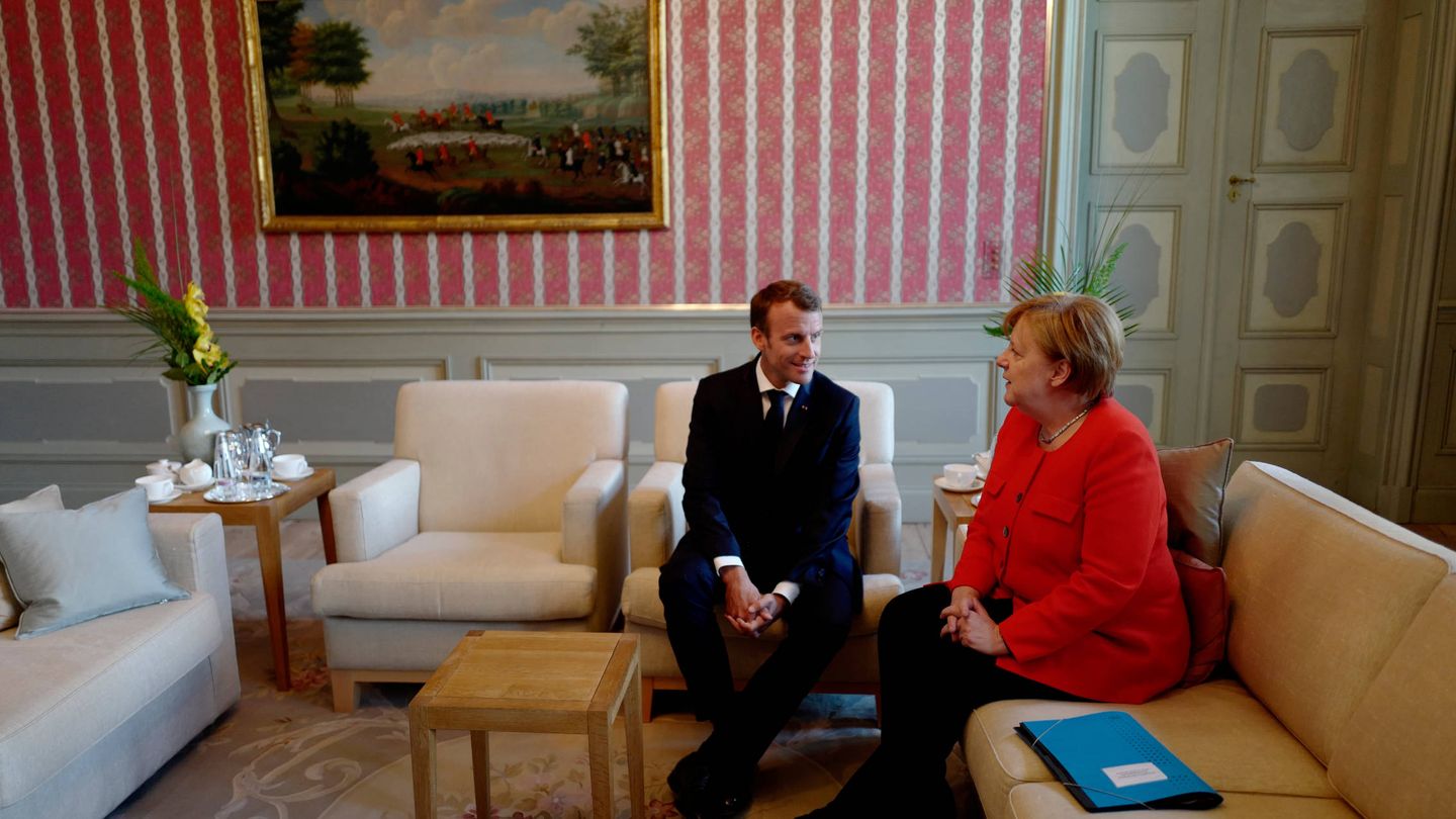 Emmanuel Macron durante su reciente encuentro con la canciller Angela Merkel, en Berlín. (Reuters) 