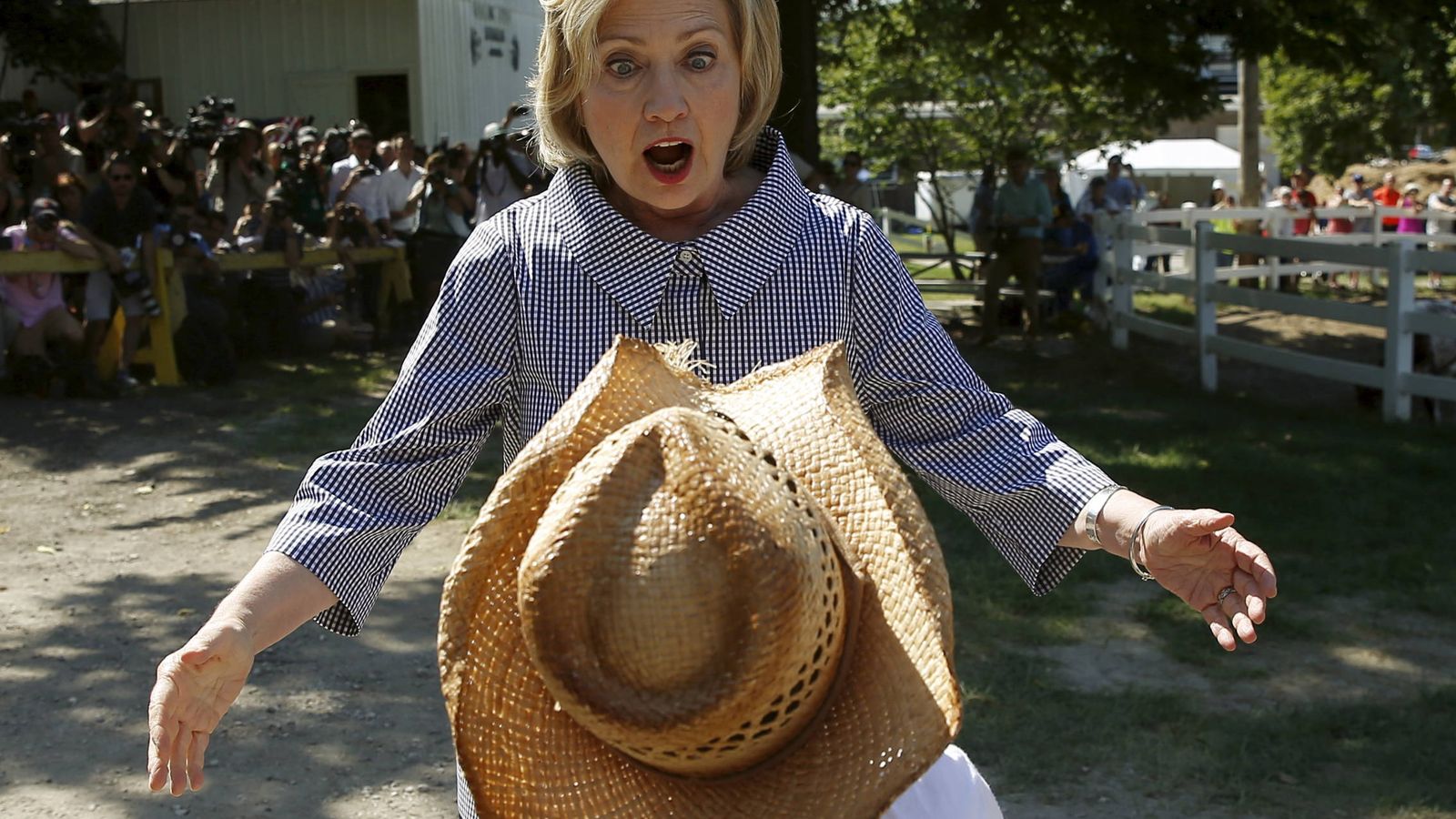 Foto: La candidata demócrata Hillary Clinton durante un acto de campaña en Des Moines, Iowa, el 15 de agosto de 2016 (Reuters).