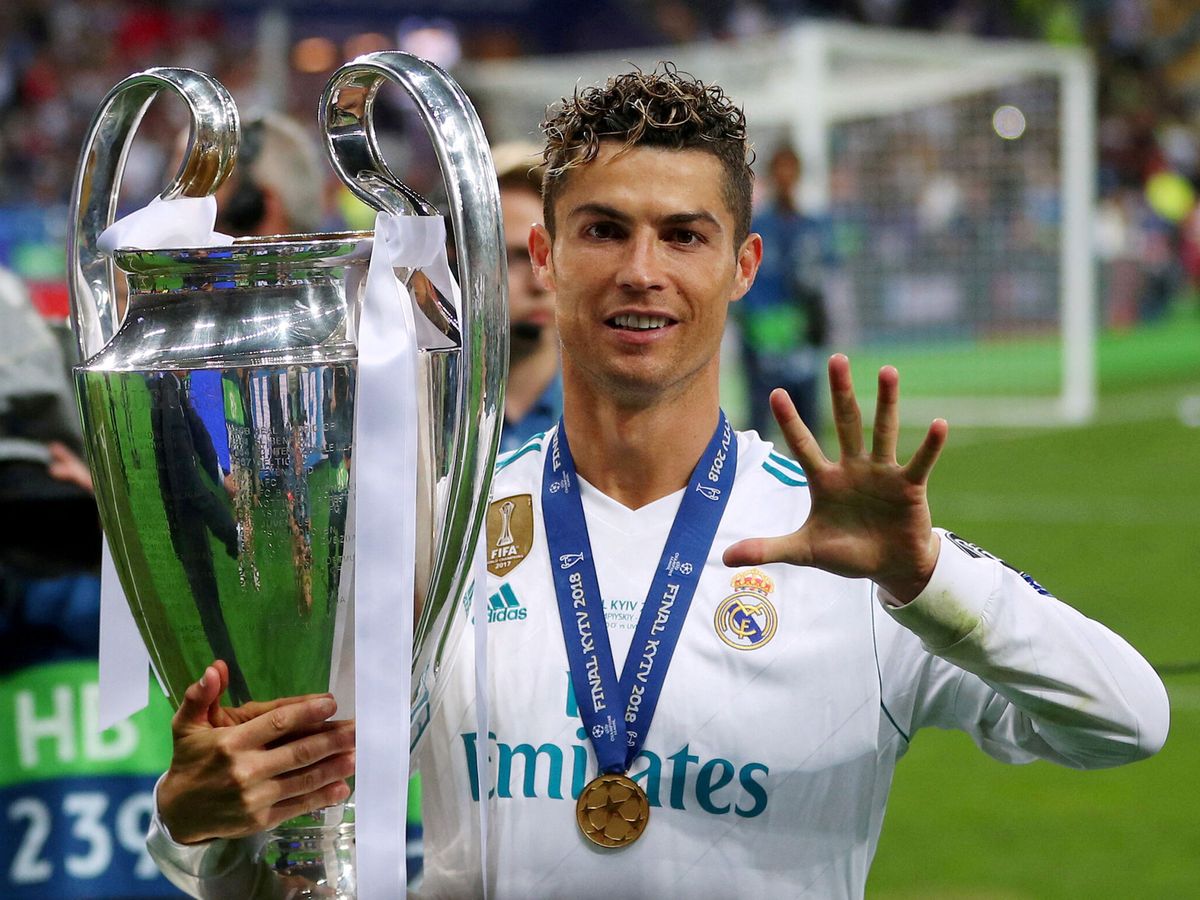 Foto: Cristiano Ronaldo, tras ganar la Champions League de 2018 en Kiev (REUTERS/Hannah McKay).