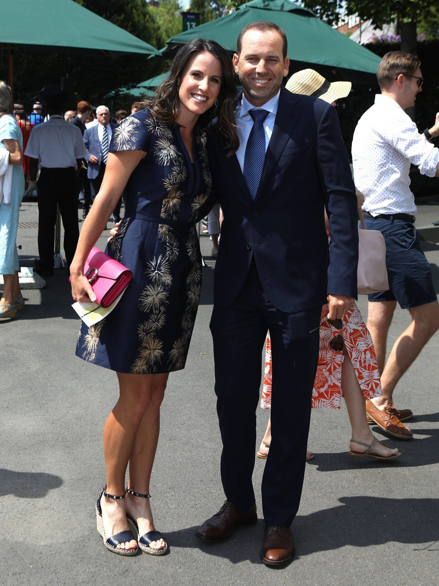 El golfista Sergio García y su mujer, Angela Akins. (Cordon Press)