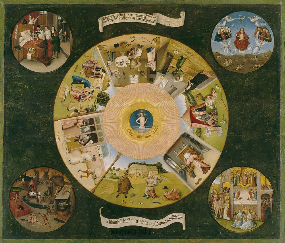 'Mesa de los pecados capitales', de El Bosco.