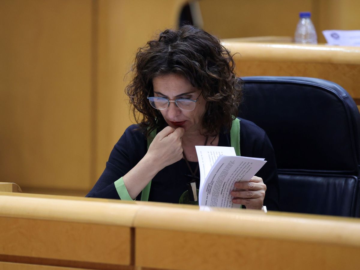 Foto: La ministra de Hacienda, María Jesús Montero, este martes en el Senado. (EFE)
