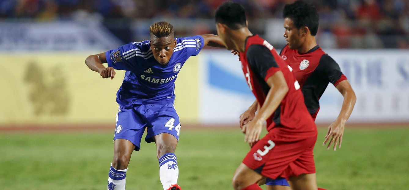 Charly Musonda, durante un amistoso disputado por el Chelsea en Tailandia (Reuters)