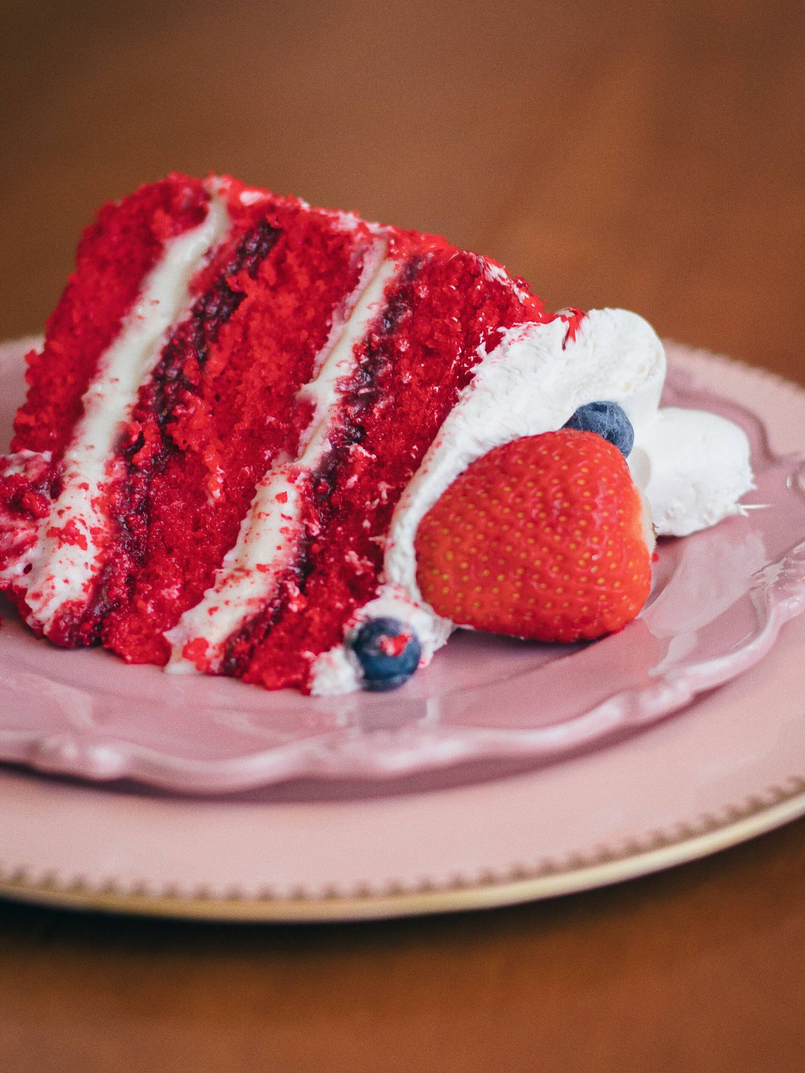 Fragmento de Red Velvet, una de las tartas más conocidas del mundo.  (Pexels/Geovane Souza)
