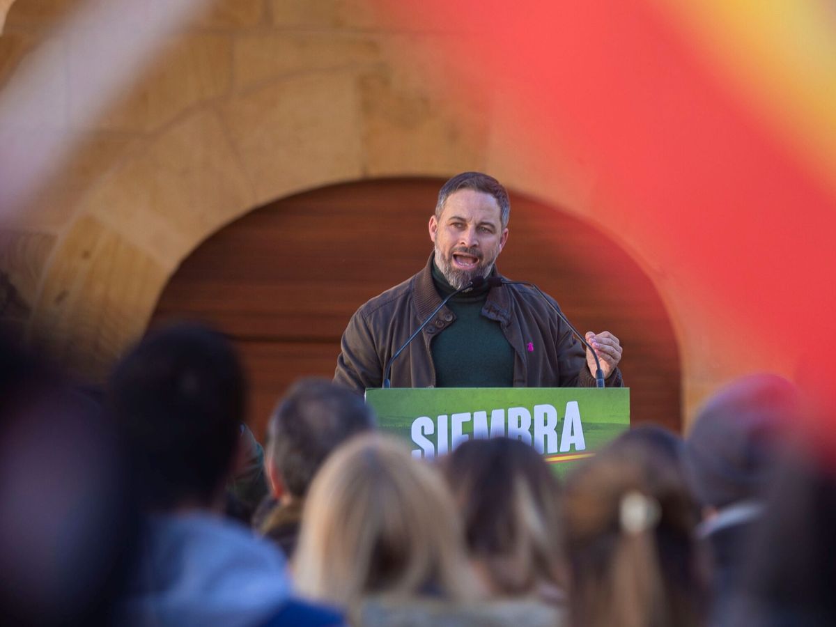 Foto: Santiago Abascal en un acto de su partido en Soria. (EFE/Wifredo García)
