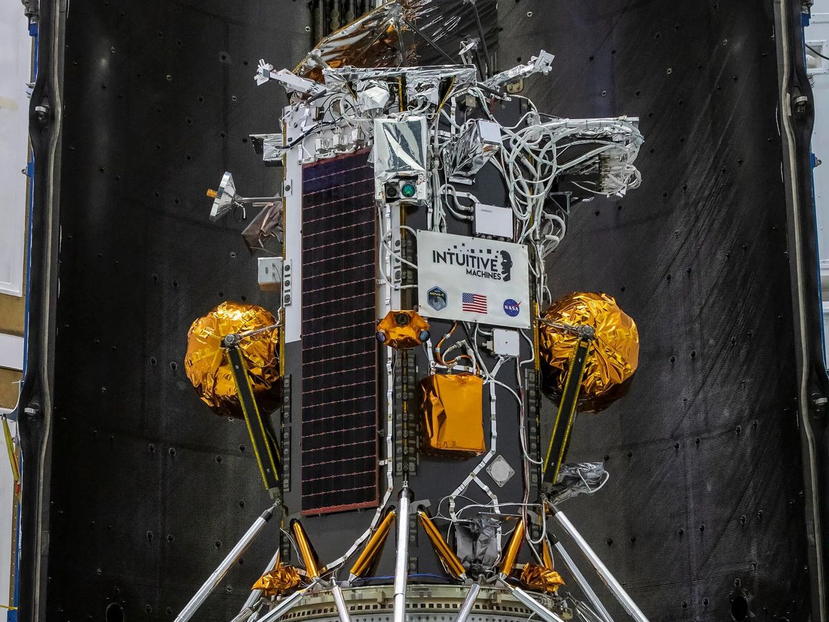 Foto: Así es Odiseo, la última apuesta de la NASA para aterrizar en la Luna (EFE/SpaceX)