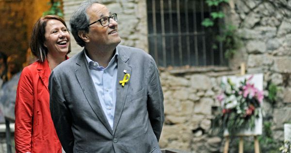 Foto: El presidente de la Generalitat, Quim Torra, y la alcaldesa de Girona, Marta Madrenas. (EFE)