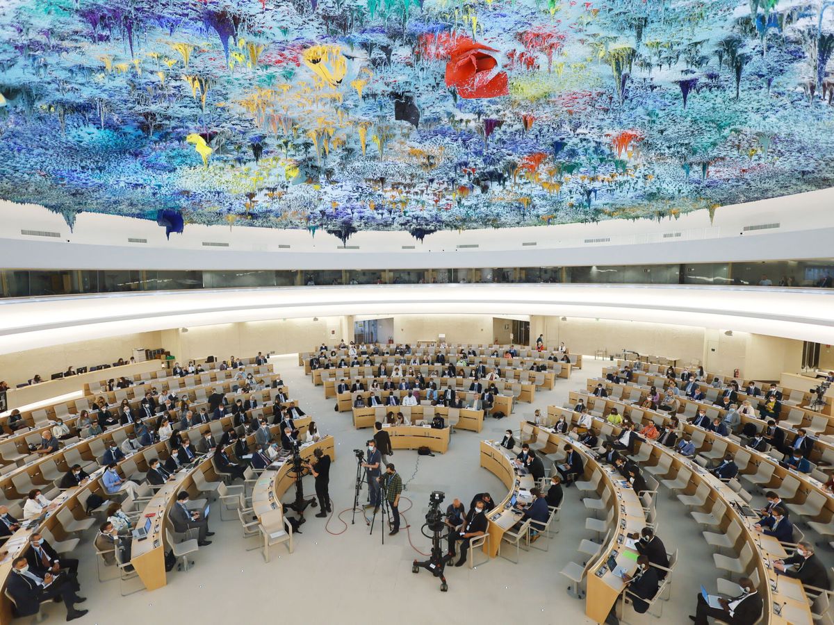 Foto: Vista general de una sesión del Consejo de Derechos Humanos en Ginebra, Suiza. (Reuters/Denis Balibouse)