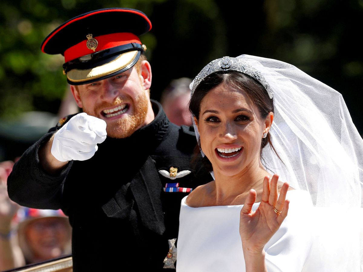 Foto: Meghan y Harry, el día de su boda. (Reuters)