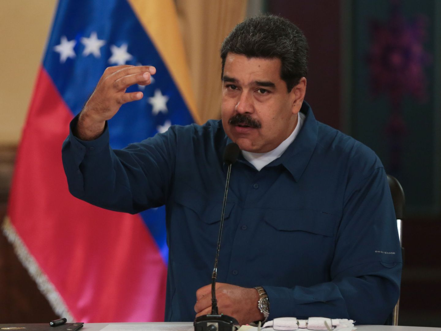 Nicolás Maduro, durante su discurso televisado. (EFE)