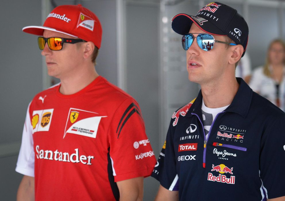 Foto: Vettel y Raikkonen, en una imagen de la actual temporada (EFE)
