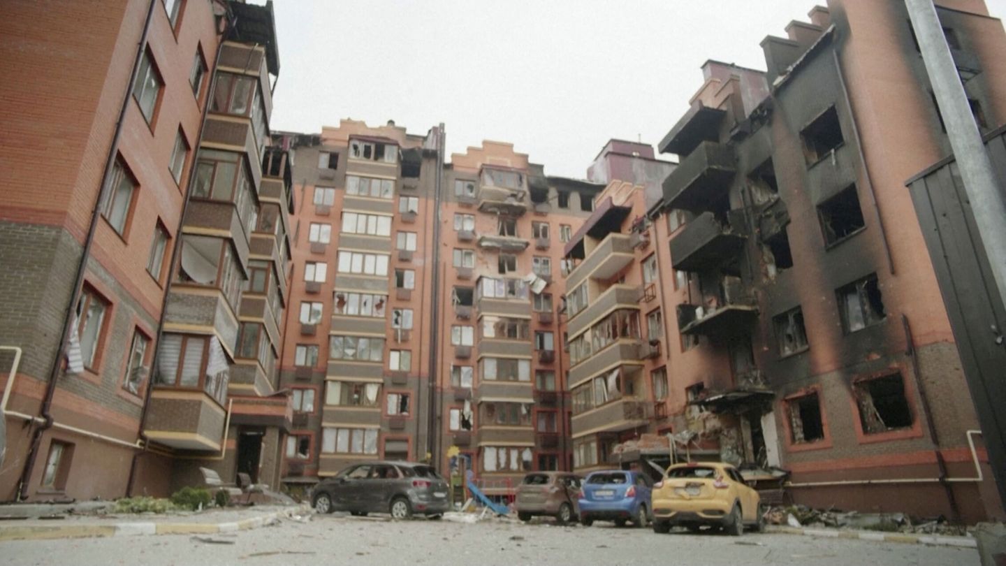 Edificios destruidos en Irpin, Ucrania, en una imagen del 29 de marzo. (Reuters)