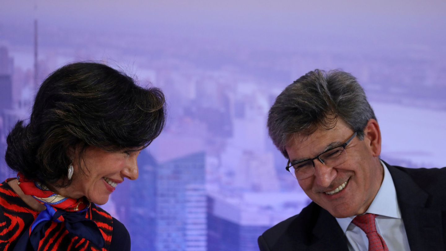La presidenta de Santander, Ana Botín, y el CEO, José Antonio Álvarez. (Reuters)
