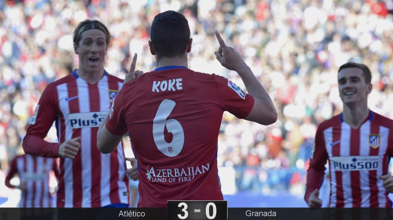 Foto: Koke y Torres celebran un gol (EFE)