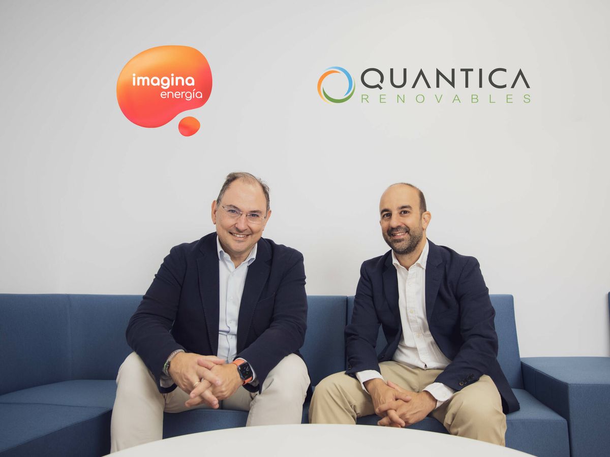Foto: El CEO de Imagina Energía, Santiago Chivite y Alfonso Garcés, fundador de Quántica Renovables