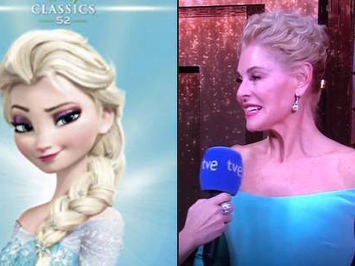 Foto:  'Frozen' vs Belén Rueda. (Twitter)