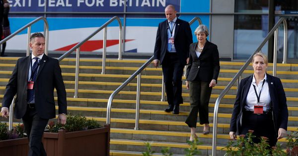 Foto: Theresa May llega a la Conferencia del Partido Conservador en Mánchester, el pasado 3 de octubre de 2017. (Reuters)