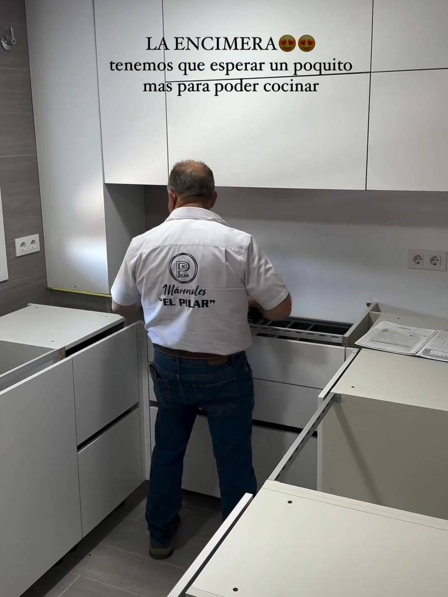 Isa Pantoja muestra cómo está quedando su cocina. (Instagram/@isapantojam)