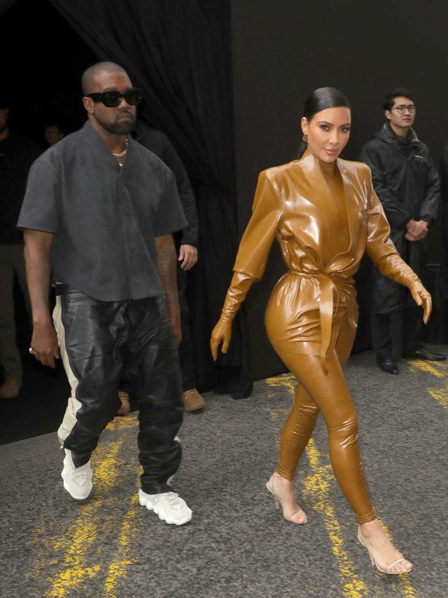 Kim Kardashian y Kanye West, en París.  (Getty)
