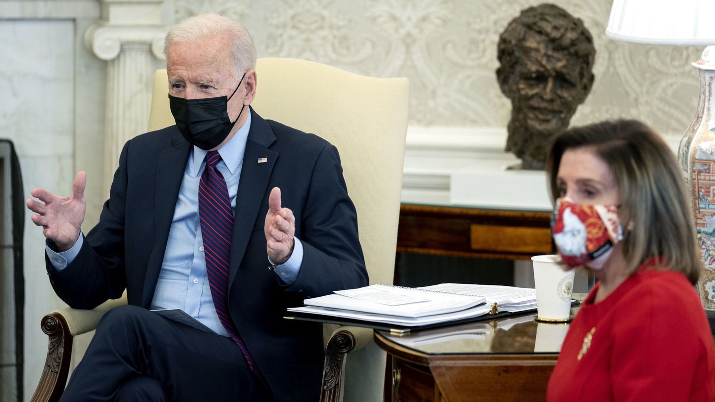 Joe Biden y Nancy Pelosi, en la Casa Blanca. (EFE)