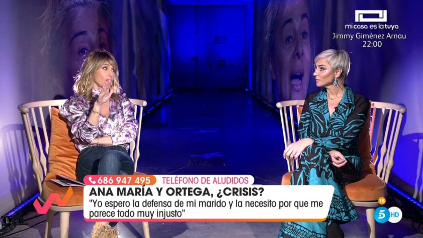Emma García y Ana María Aldón en 'Viva la vida'. (Mediaset España)