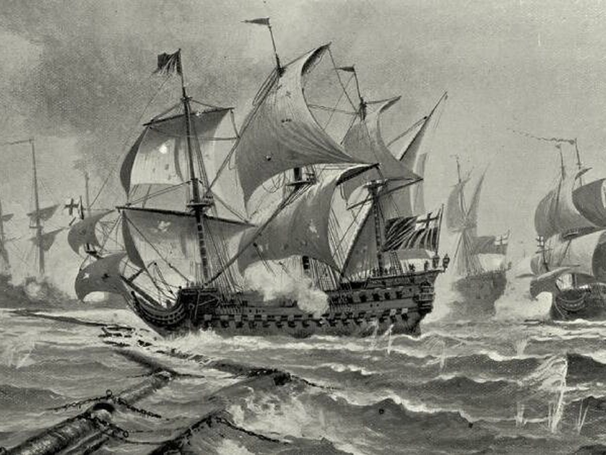 Foto: Batalla naval del siglo XVII (Fuente: iStock)