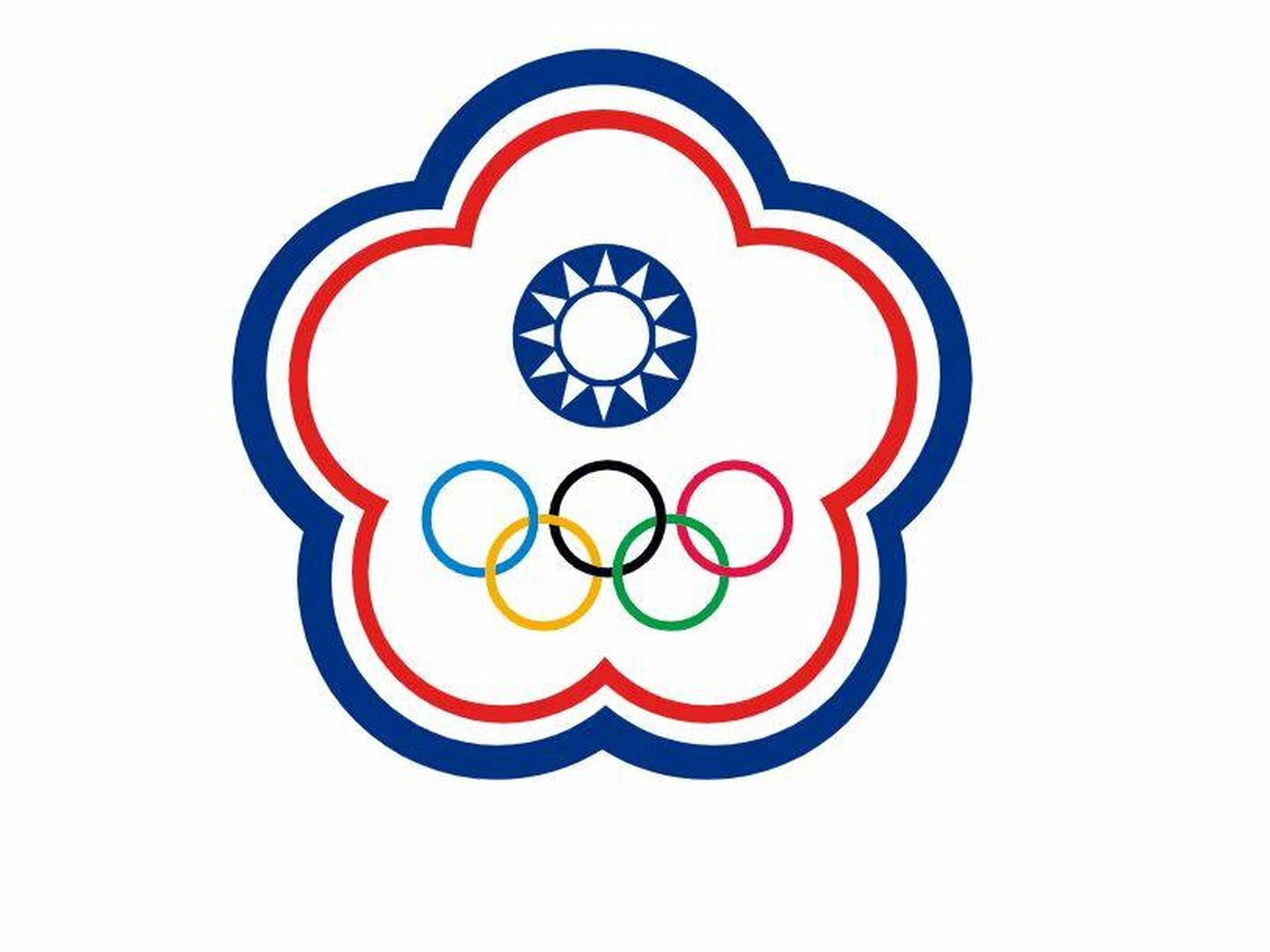 Bandera olímpica del Comité de China Taipéi.