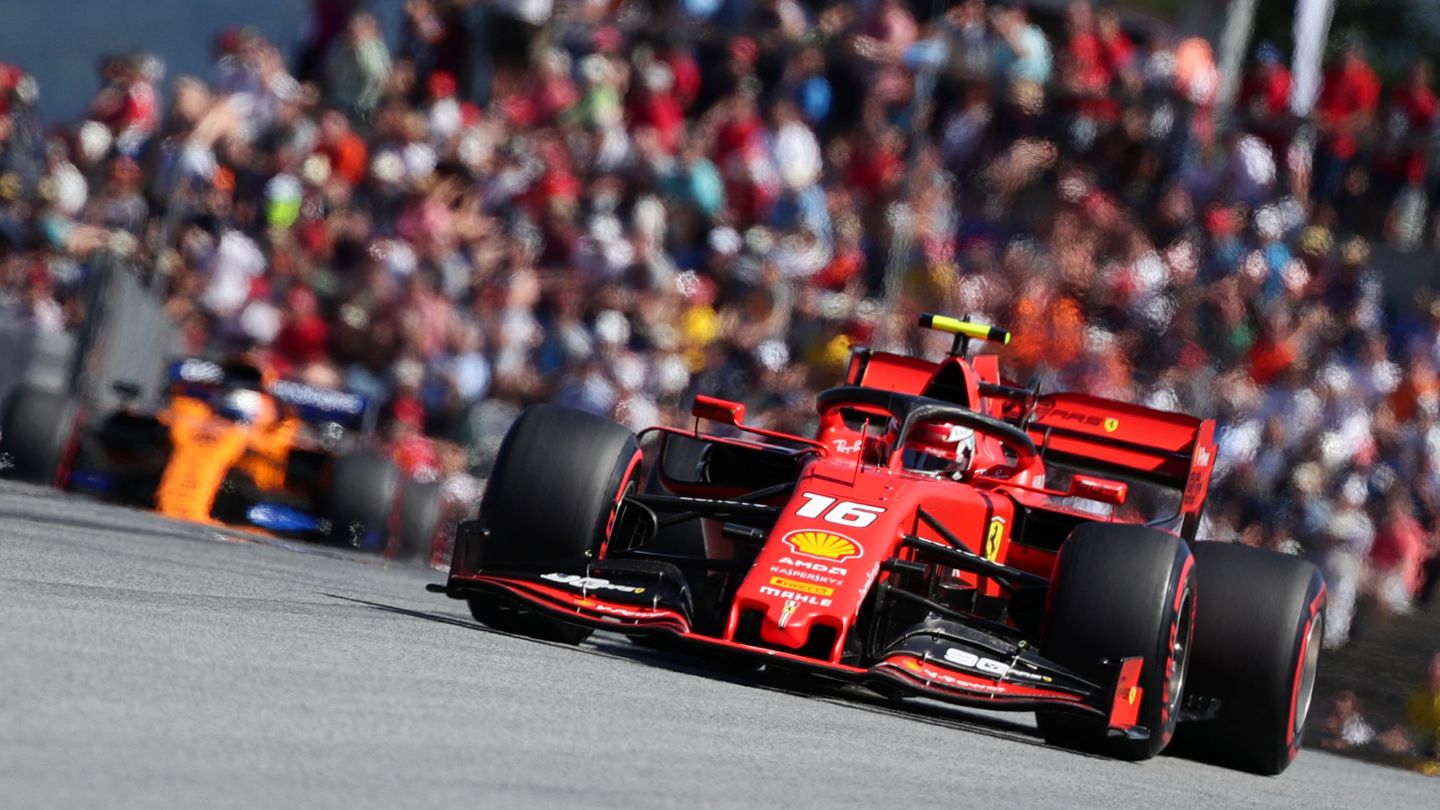 Leclerc al volante del Ferrari en Austria. (Reuters)