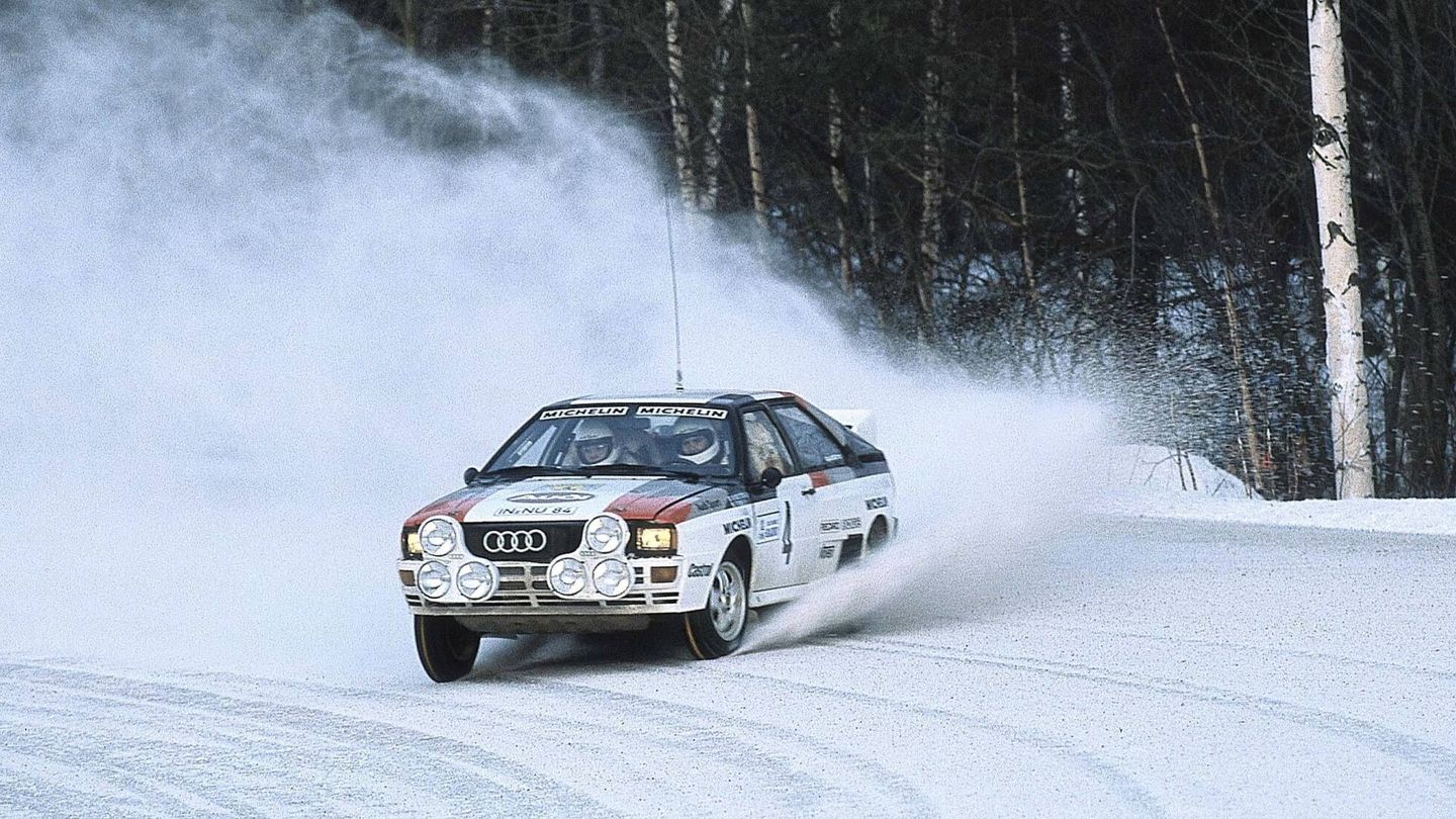 La primera victoria de un Audi Quattro en competición tuvo lugar en el Rally de Suecia de 1981, con Hannu Mikkola al volante.