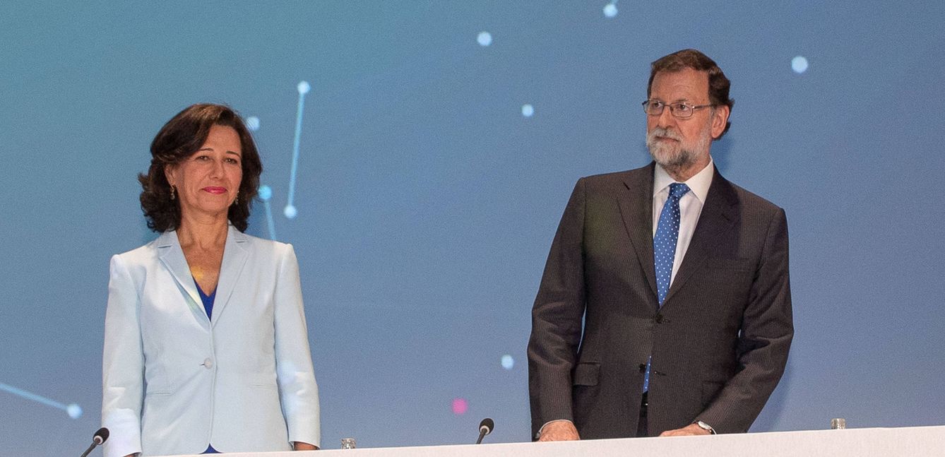 Ana Botín y Mariano Rajoy, en el encuentro de Universia.
