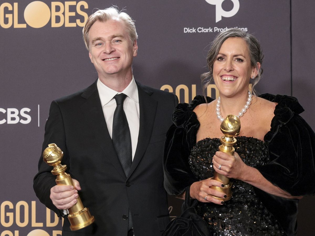 Foto: Christopher Nolan y la productora Emma Thomas podrían volver a triunfar en los Oscar (EFE EPA ALLISON DINNER)