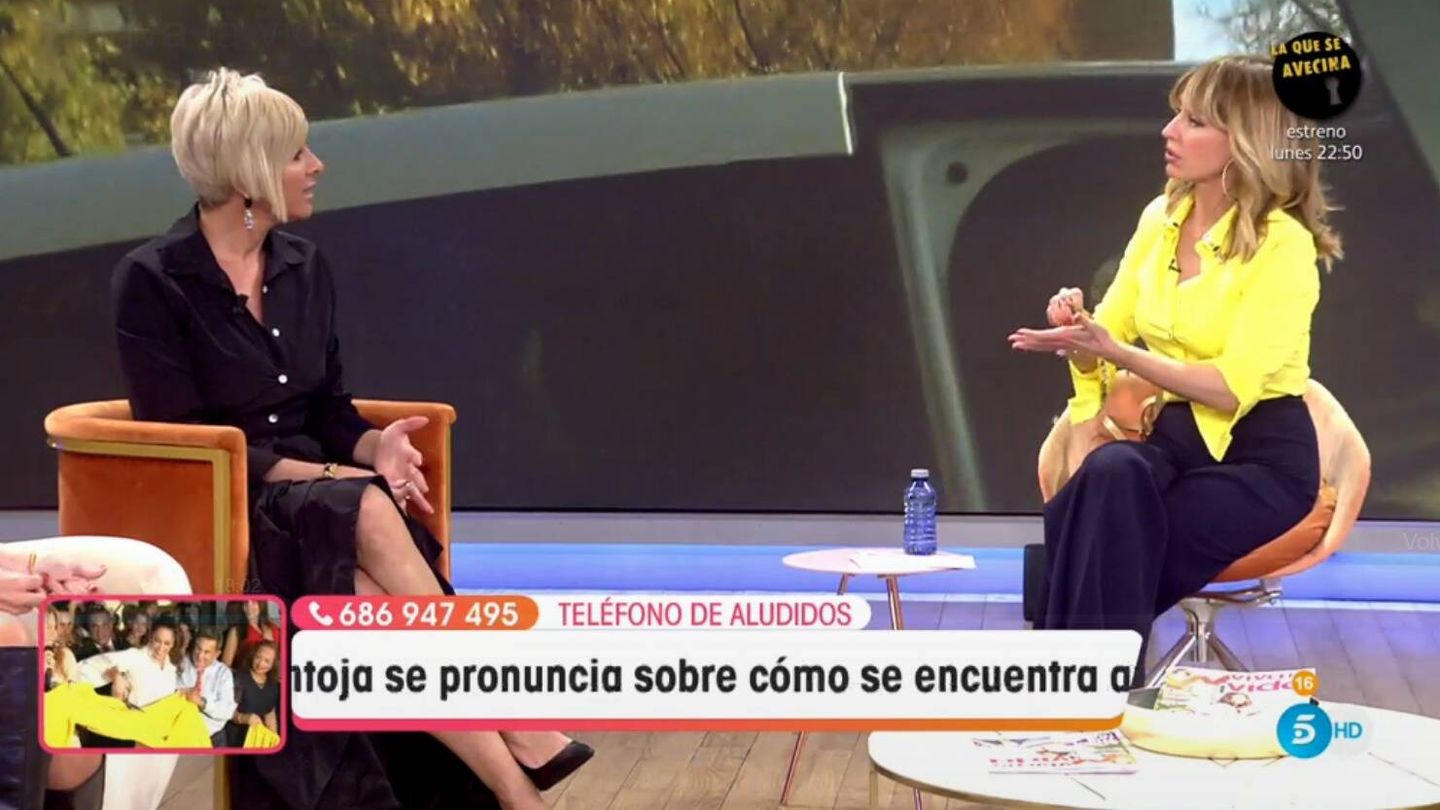 Ana María Aldón y Emma García en 'Viva la vida'. (Mediaset España)