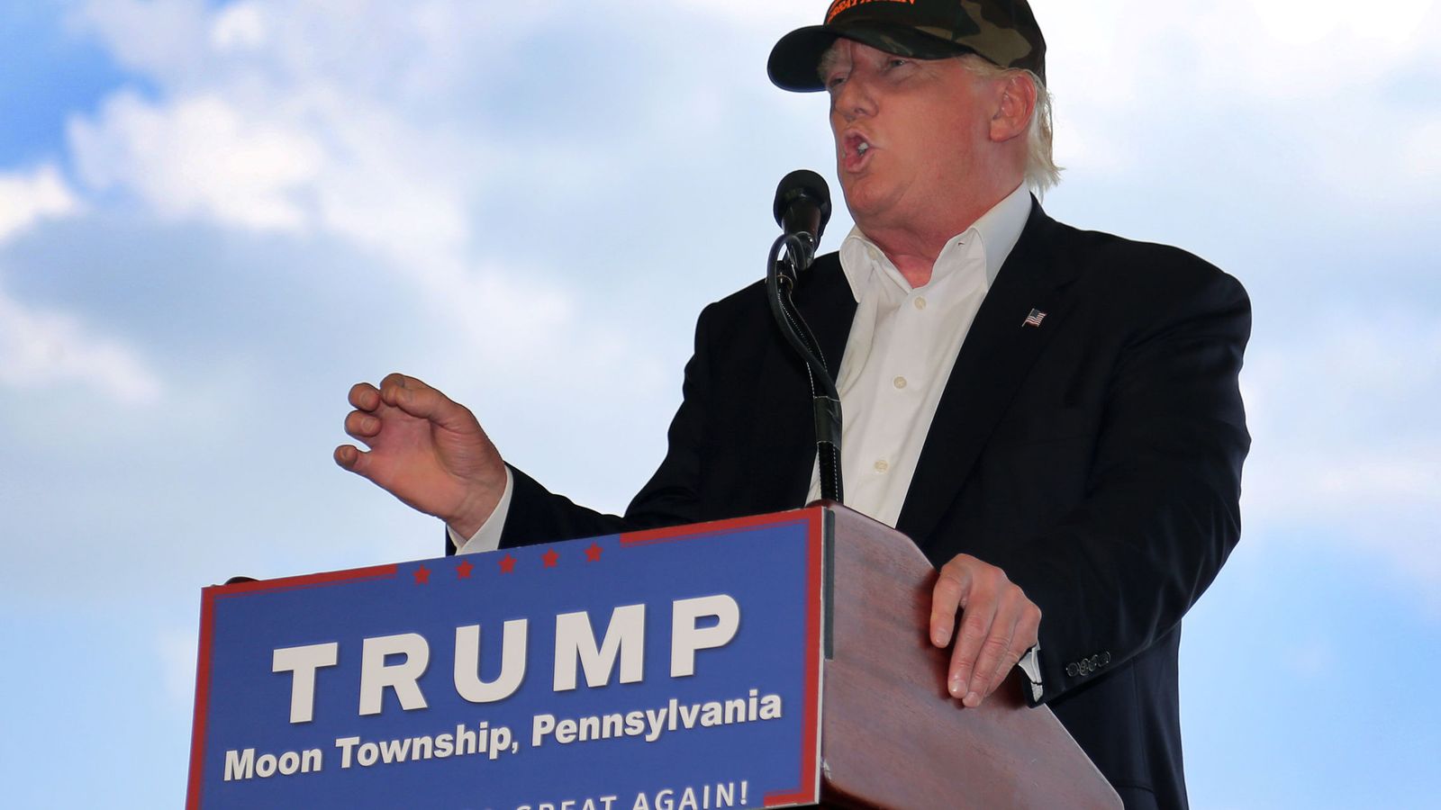 Foto: El candidato republicano Donald Trump durante un acto de campaña en Pittsburgh, EEUU (Reuters). 