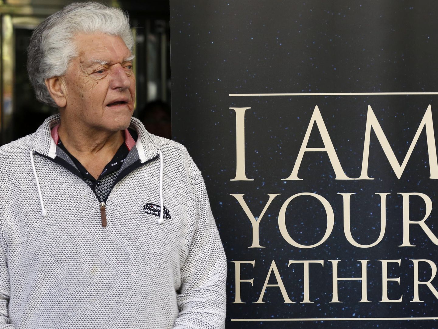 David Prowse durante la presentación del documental 'I am your father', que desvela su rostro y su oscura historia. (EFE)