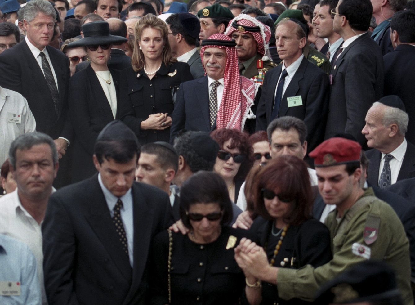 El funeral de Isaac Rabin. (Efe/Jim Hollander)