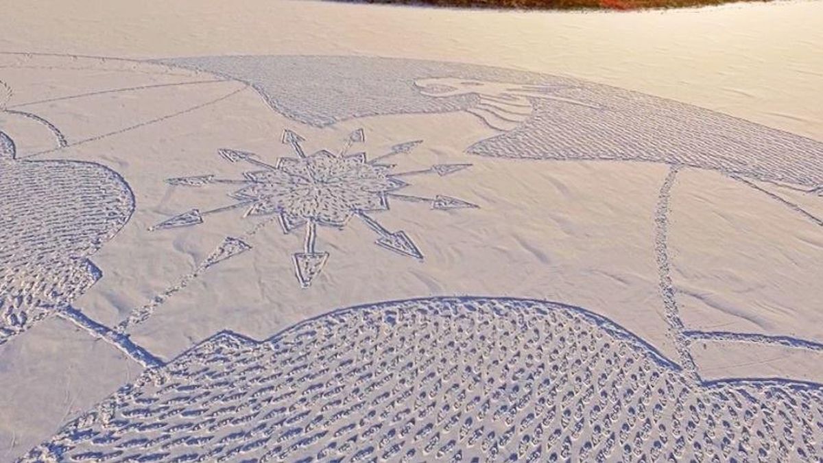 Así es el misterioso dragón de nieve que ha aparecido en  el paisaje helado de Siberia