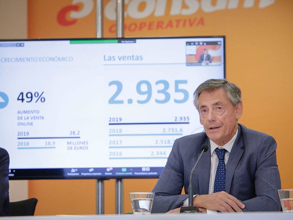 Foto: Juan Luis Durich, director general de Consum, en la presentación de resultados del ejercicio de 2019.