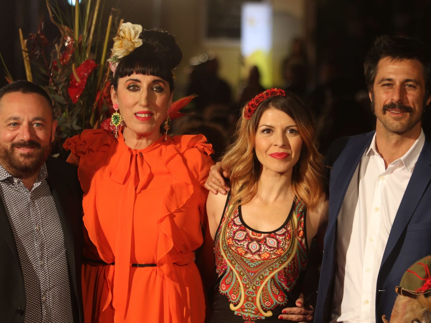 Los actores Pepón Nieto, Rossy de Palma, Mara Guil y  Hugo Silva, en una imagen de archivo del Festival de Cine de Málaga. (Cordon Press)