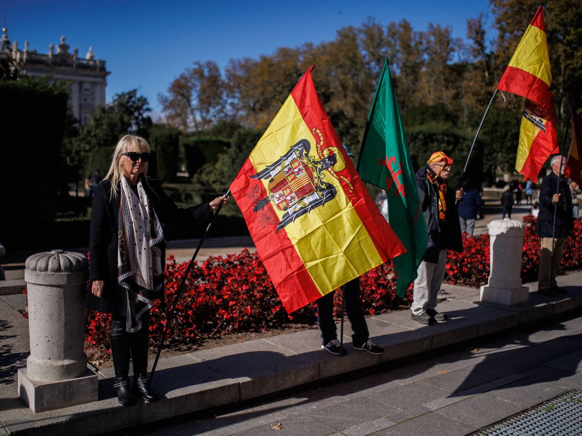 Foto: Acto para conmemorar a Francisco Franco en Madrid, el 20 de noviembre de 2022. (Europa Press/Alejandro Martínez Vélez)