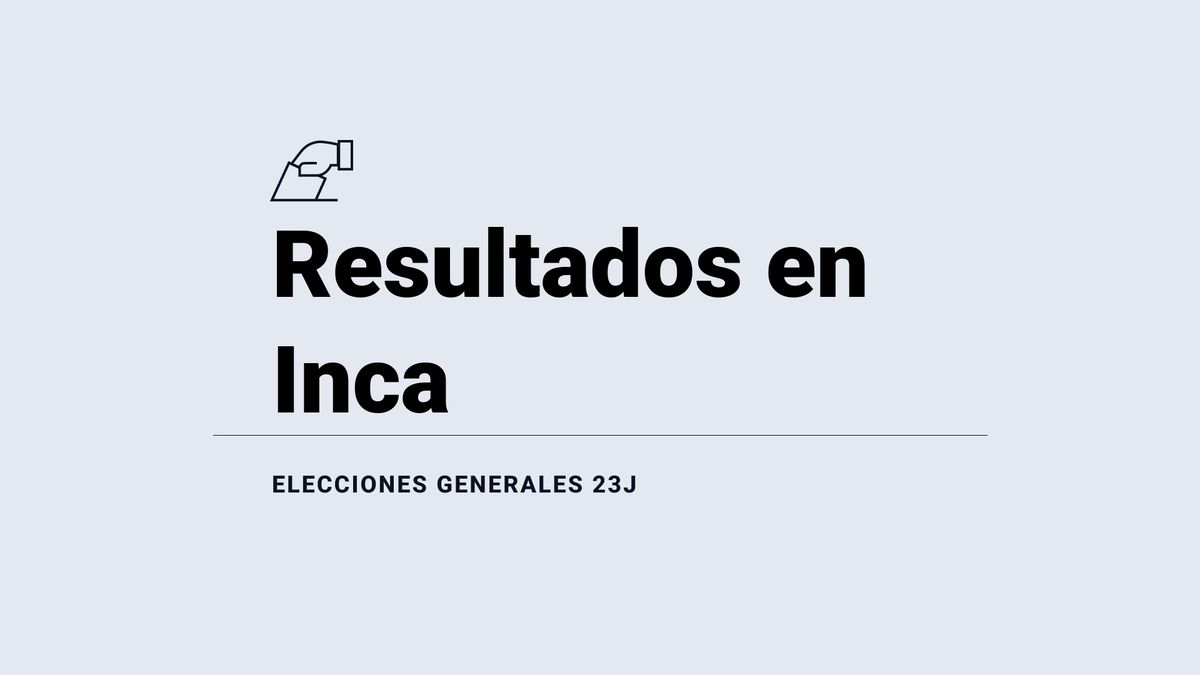 Inca: ganador y resultados en las elecciones generales del 23 de julio 2023, última hora en directo
