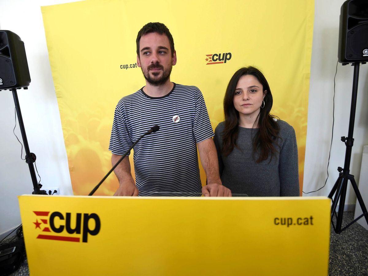 Foto: Lluc Salellas en un acto de la CUP. (EFE/Santi Iglesias)