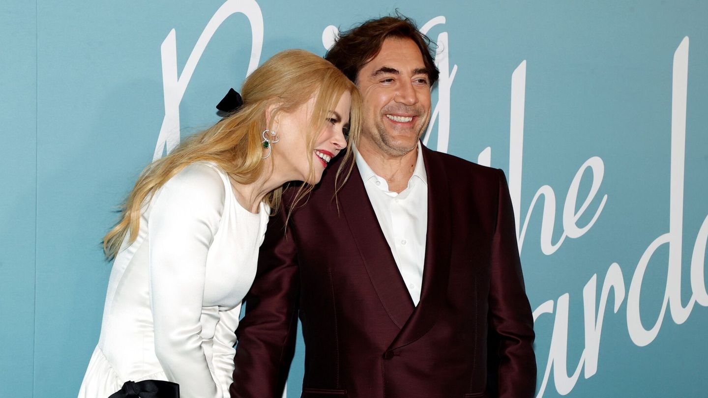 Con Nicole Kidman, en el estreno en Nueva York. (EFE/Jason Szenes)