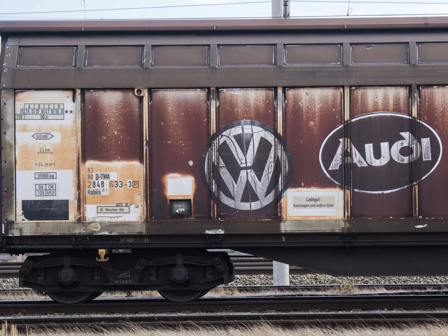 Un vagón de un tren de mercancías. (EFE)