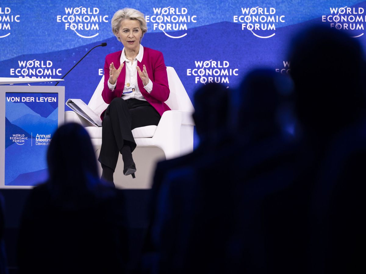 Foto: Ursula Von der Leyen en el foro económico de Davos. (EFE/Laurent Gillieron)